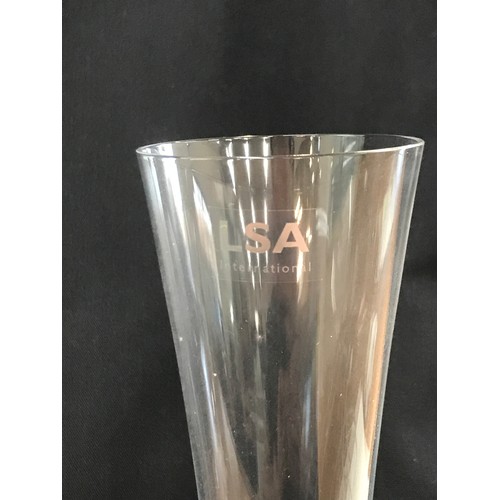 69 - Set of 9 Handmade LSA Moya Champagne Flutes