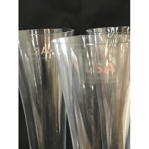 69 - Set of 9 Handmade LSA Moya Champagne Flutes