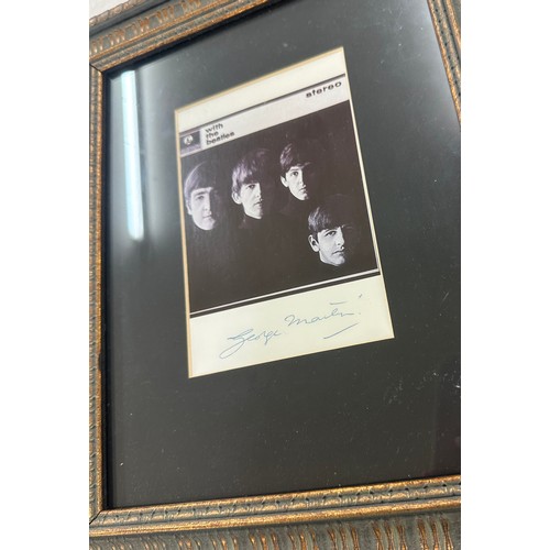 60 - Selection of Beatles memorable George Martin signature with  COA