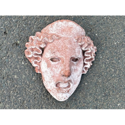 100T - Old Greek god cast face measures approx 10.5 inches long