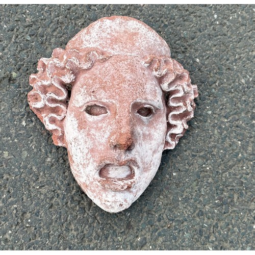 100T - Old Greek god cast face measures approx 10.5 inches long