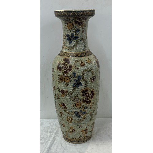 319 - Large oriental vase with marks to base measures approx 24 inches tall