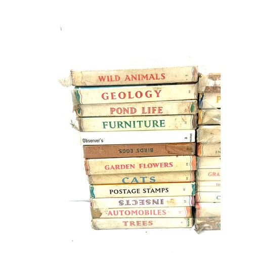 157 - Selection of vintage ' The Observers Books' to include trees, automobiles, postage stamps etc