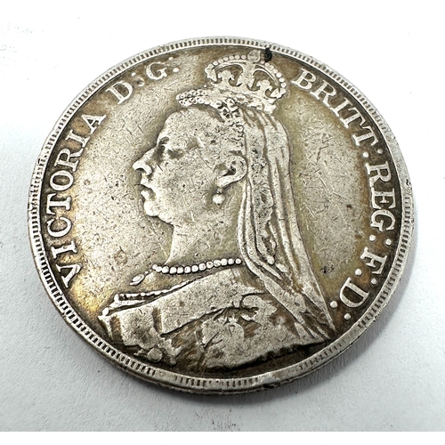 428 - silver 1891 victorian crown