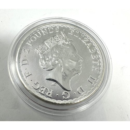 441 - 1999 British Royal Mint Britannia £2 Two Pound Silver 1oz Coin cased