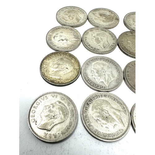 443 - selection of 20 silver shillings