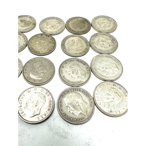 443 - selection of 20 silver shillings