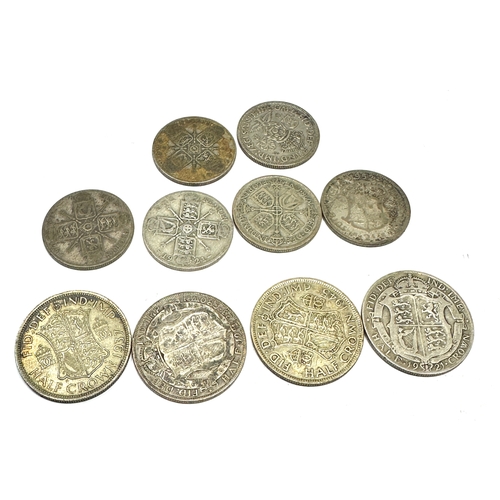 444 - selection of silver half crowns & florins