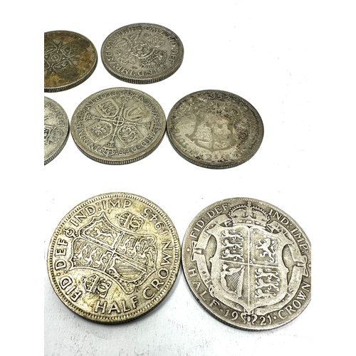 444 - selection of silver half crowns & florins