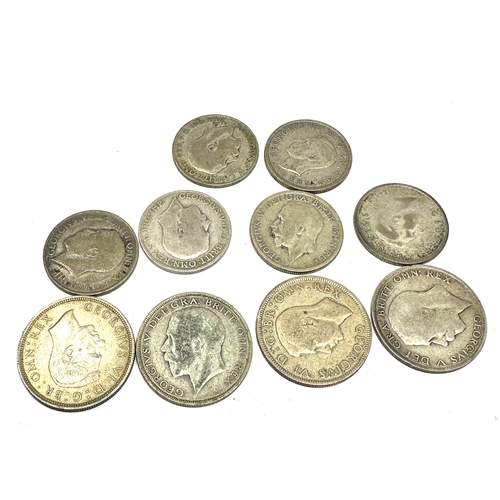 444 - selection of silver half crowns & florins