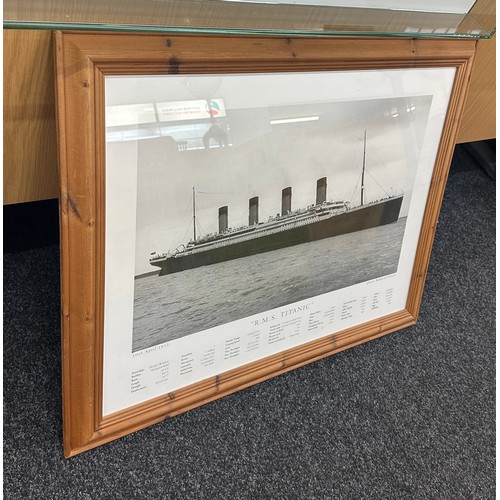 167 - Framed RMS Titanic photo Beken of Cowes measures approximately 36 inches wide 29 inches tall