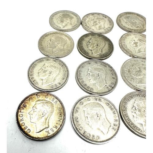 445 - selection of 20 silver shillings