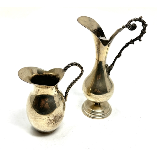 78 - 2 x .925 sterling silver small jugs