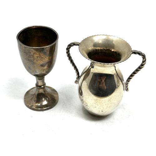 77 - 2 x .925 sterling silver small jug / trophy