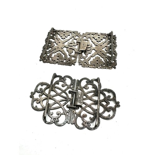 69 - 2 x .925 sterling  buckles