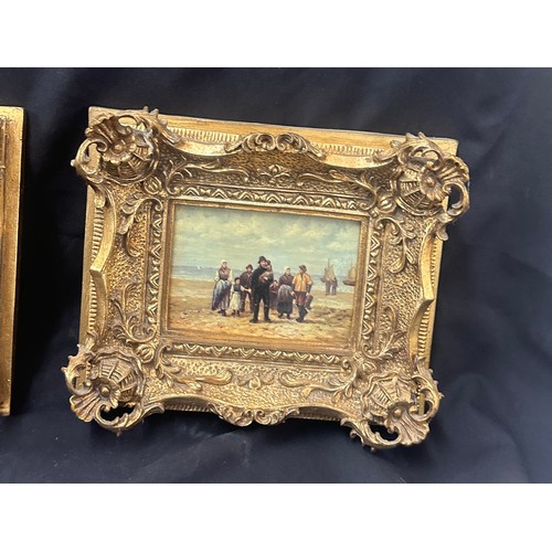 81 - Gilt framed paintings measures approximately 12 inches by 10 inches