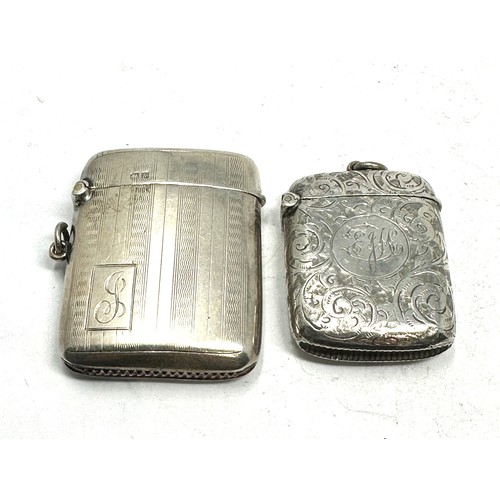 63 - 2 x .925 sterling vesta cases