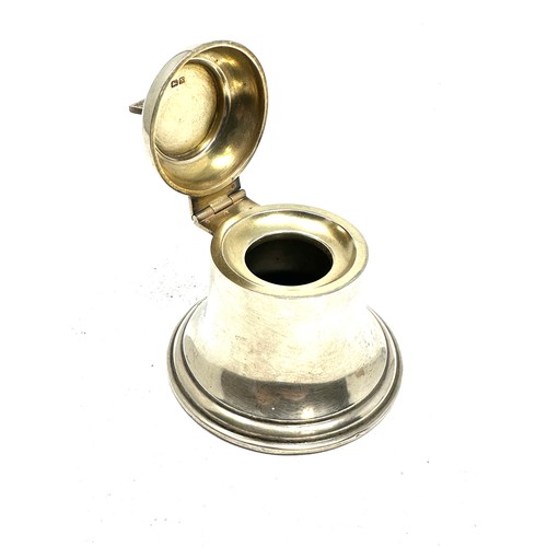 73 - .925 sterling weighted bell form ink well