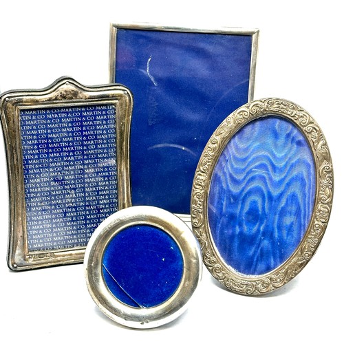 71 - 4 x .925 sterling silver photograph frames