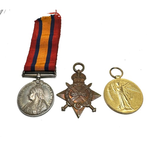 388 - Boer War WW1 Medal Group Named QSA 7137 Pte. F . Bowker Royal Lanc.reg