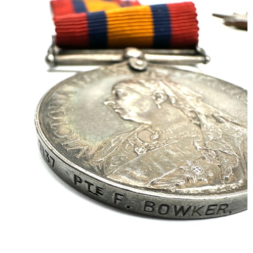 388 - Boer War WW1 Medal Group Named QSA 7137 Pte. F . Bowker Royal Lanc.reg