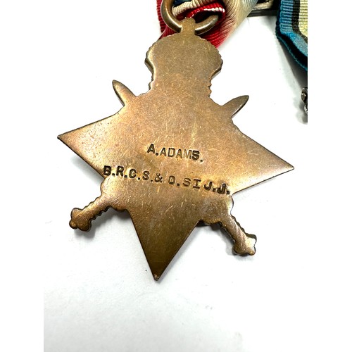 386 - Mounted WW1 1914 Morn Star Trio St. John Medal Group