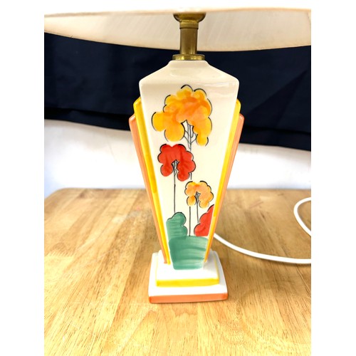 291 - Clarice cliff style lamp, untested