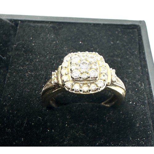 120 - 9ct gold diamond dress ring (3.4g)