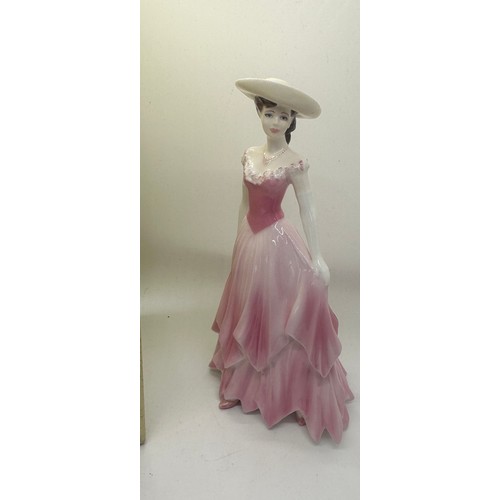 590 - Coalport 1750 sweet harmony figurine in original box measures approx 8 inches tall