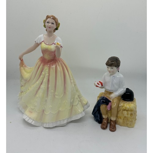 586 - Two vintage Royal Doulton figures ' First Price' HN 3911 and ' Figure of the year 1995 Deborah' HN36... 