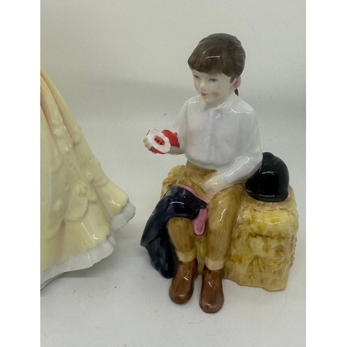 586 - Two vintage Royal Doulton figures ' First Price' HN 3911 and ' Figure of the year 1995 Deborah' HN36... 