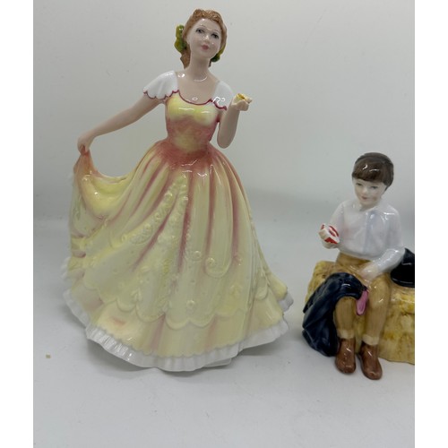 586 - Two vintage Royal Doulton figures ' First Price' HN 3911 and ' Figure of the year 1995 Deborah' HN36... 