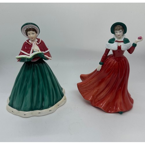 584 - Two vintage Royal Doulton figures ' Winters Day HN 4589' and ' The twelves days of Christmas' HN 516... 