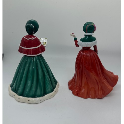 584 - Two vintage Royal Doulton figures ' Winters Day HN 4589' and ' The twelves days of Christmas' HN 516... 