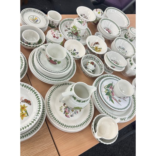 219 - Selection of port merion botanical garden pottery includes cups, saucers, milk jug etc.