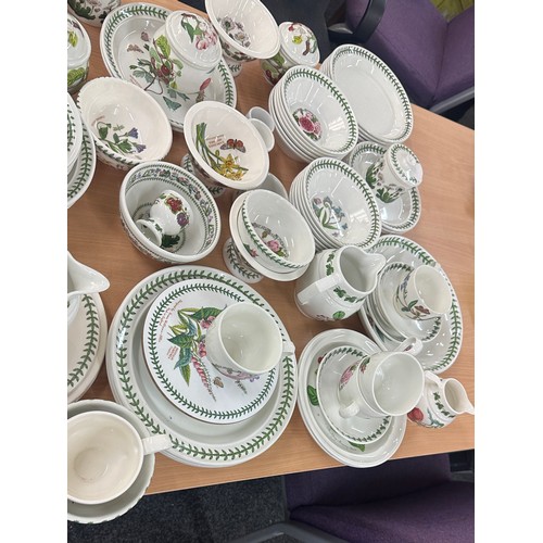 219 - Selection of port merion botanical garden pottery includes cups, saucers, milk jug etc.