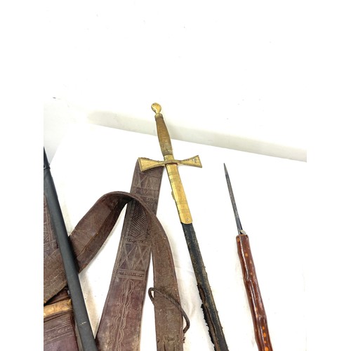 458 - Selection of antique and later daggers and knives