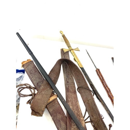 458 - Selection of antique and later daggers and knives