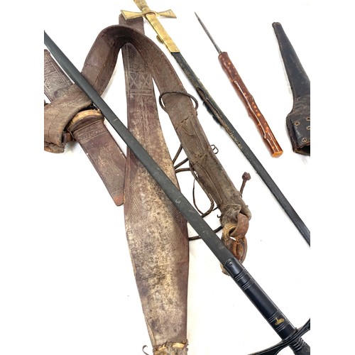 458 - Selection of antique and later daggers and knives