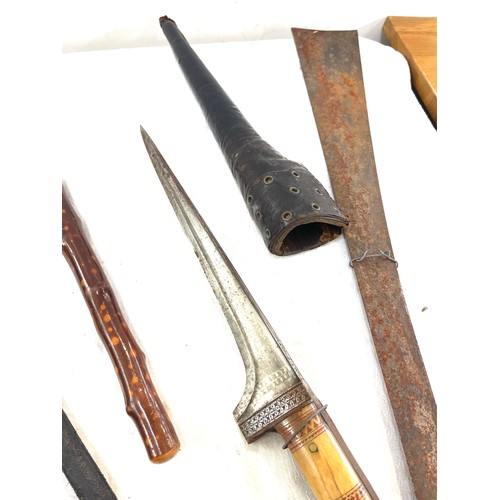 458 - Selection of antique and later daggers and knives