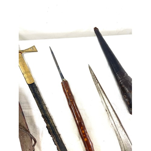 458 - Selection of antique and later daggers and knives