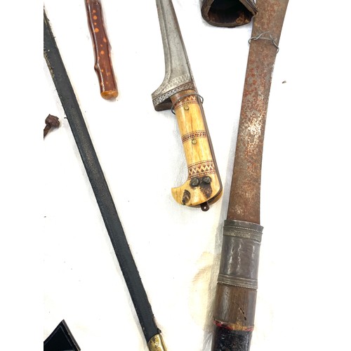 458 - Selection of antique and later daggers and knives