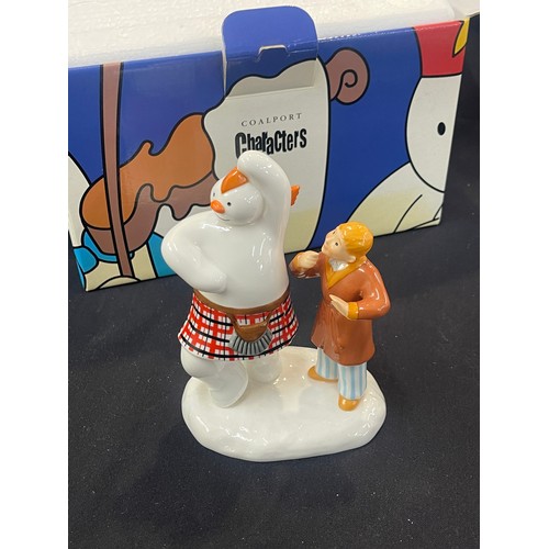 595 - Boxed coalport the snowman highland fling