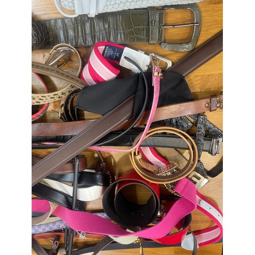 138 - Selection of assorted belts include Calvin Klein, Lacoste etc