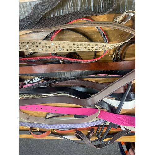 138 - Selection of assorted belts include Calvin Klein, Lacoste etc