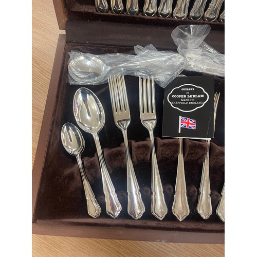 98 - Silver plated canteen of cutlery by Cooper Ludlam, complete never been used