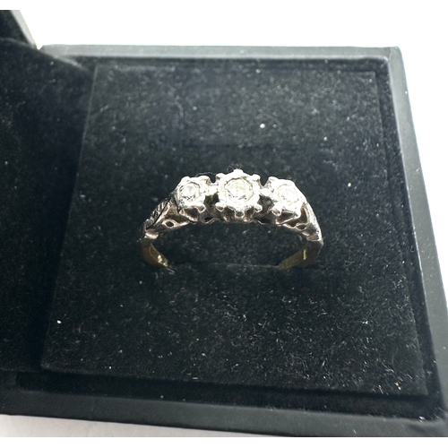 103 - 18ct gold diamond ring 2.3g weight