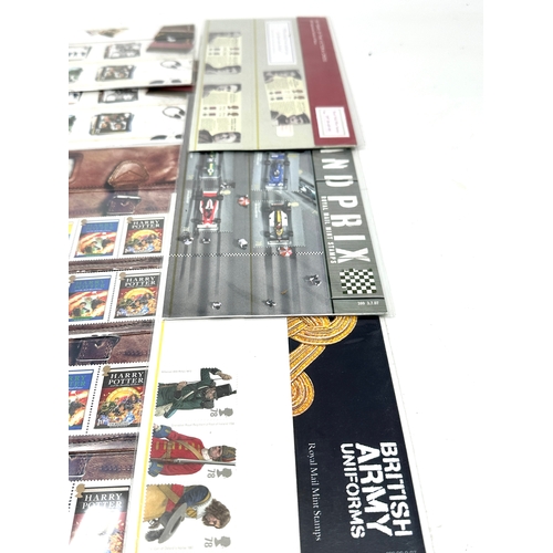 404 - Selection 10 rail mail mint stamps includes the beatles Harry Potter x4 the beatles x 2 etc sealed