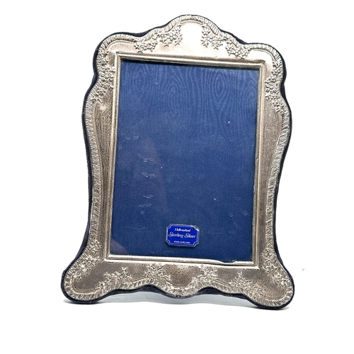22 - large vintage silver picture frame measures approx 27cm by 20cm