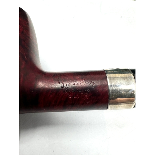 407 - Boxed silver mounted petersons of dublin pipe